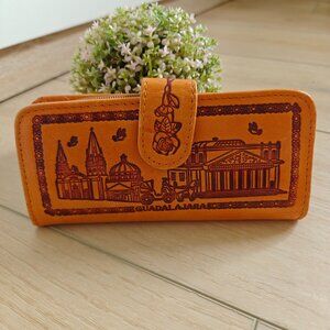Vintage Guadalajara Mexico Tooled Leather Wallet